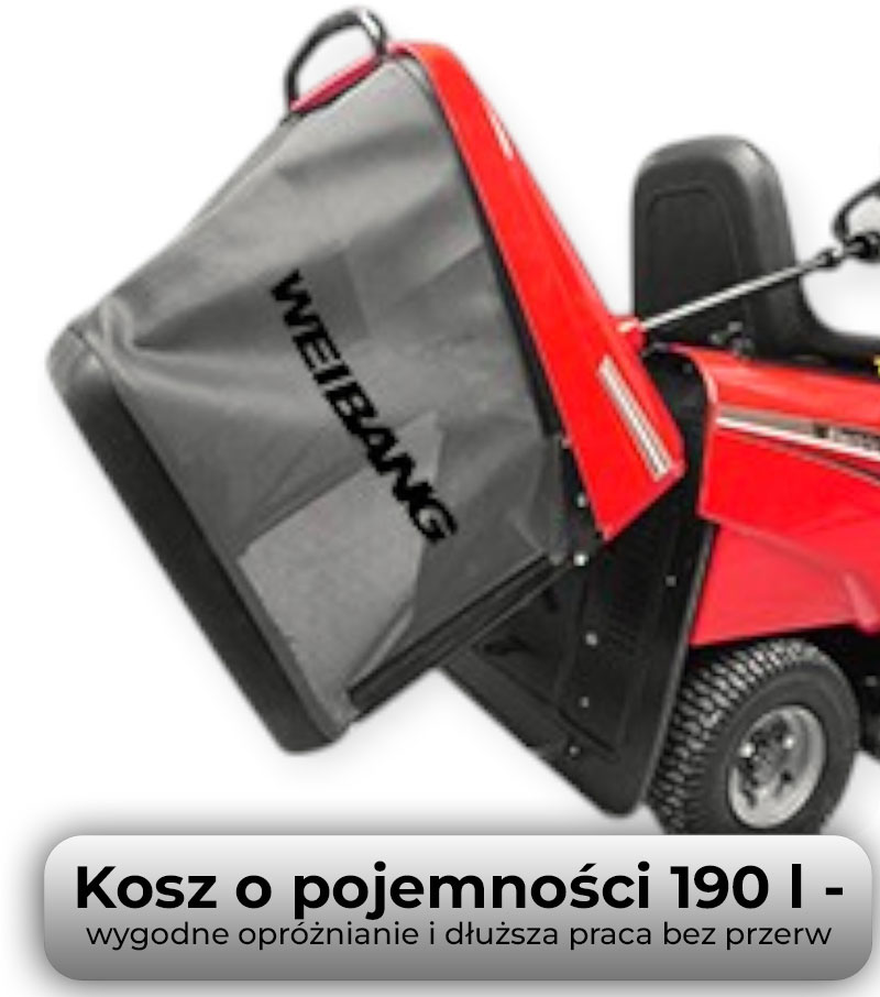 Koszo pojemności 190 l w traktorku Weibang WB81EC-B